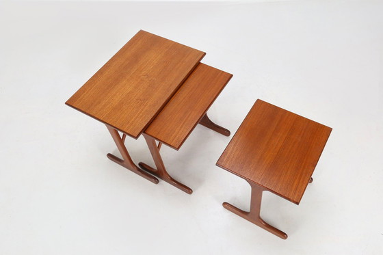 Image 1 of Ensemble de 3 tables gigognes en bois de teck par G-Plan, 1970, UK