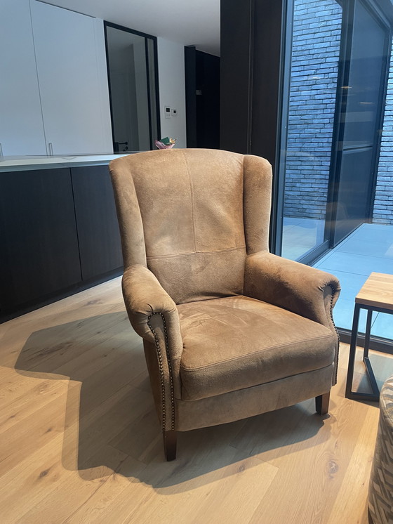 Image 1 of Fauteuil vintage en nubuck