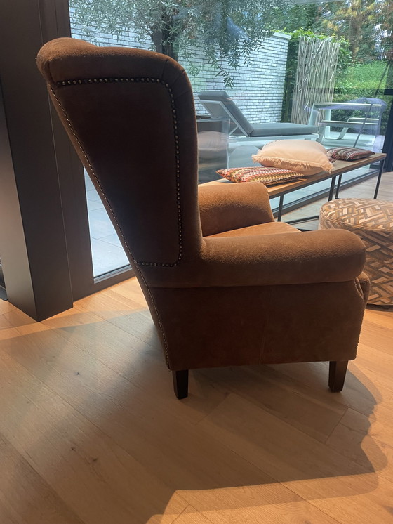 Image 1 of Fauteuil vintage en nubuck