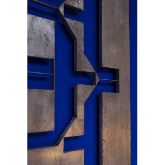 Image 1 of Paire de panneaux vintage en aluminium moulé, 1970