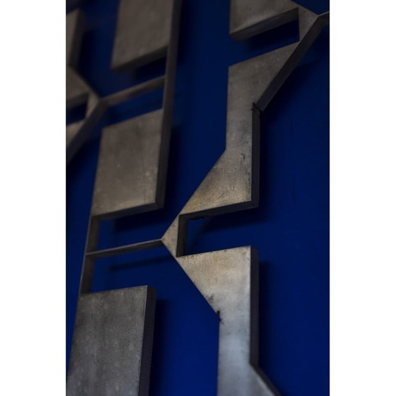 Image 1 of Paire de panneaux vintage en aluminium moulé, 1970