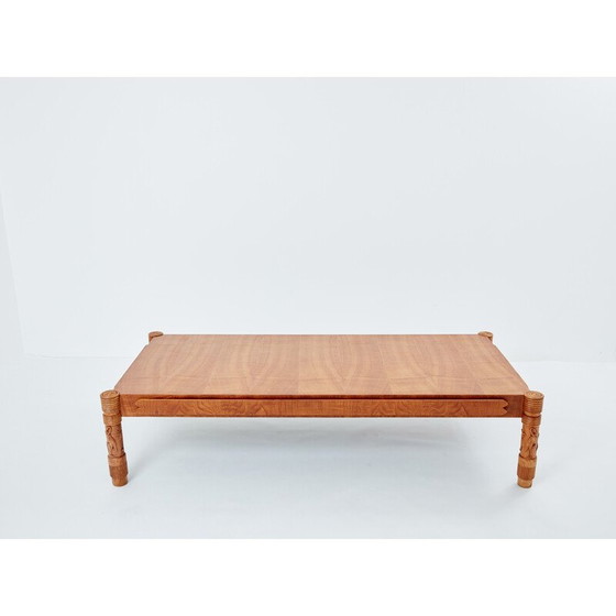 Image 1 of Table basse vintage Art Déco en frêne massif par Pier Luigi Colli, Italie 1950