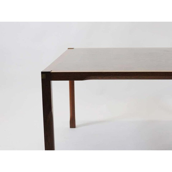 Image 1 of Table basse vintage en padouk avec mosaïque par Rolf Middelboe et Gorm Lindum Larsen, 1970