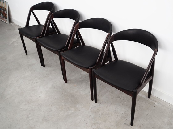 Image 1 of Ensemble de quatre chaises en bois de rose, design danois, années 1970, designer : Kai Kristiansen