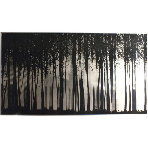 Peinture vintage Fontana Franco design by Almar Milano , Italy 1976