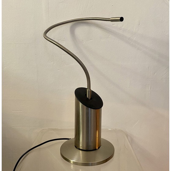Image 1 of Lampe zed vintage en acier brossé par Tommaso Cimini et Walter Monici, 1980