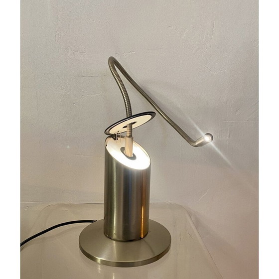 Image 1 of Lampe zed vintage en acier brossé par Tommaso Cimini et Walter Monici, 1980