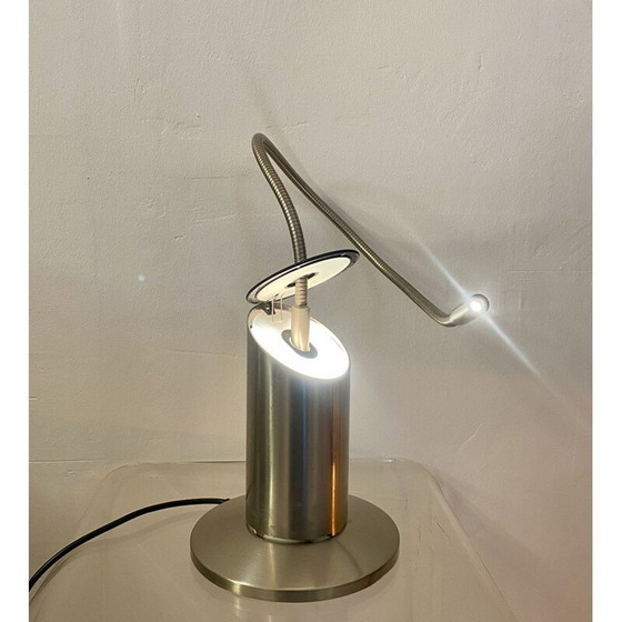 Image 1 of Lampe zed vintage en acier brossé par Tommaso Cimini et Walter Monici, 1980