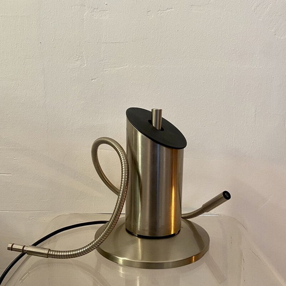 Image 1 of Lampe zed vintage en acier brossé par Tommaso Cimini et Walter Monici, 1980