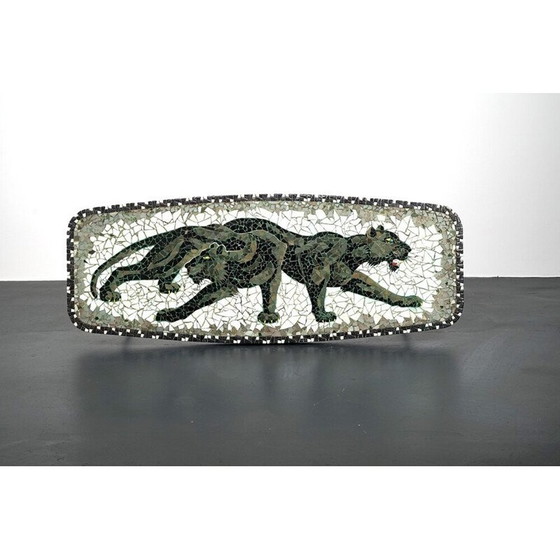 Image 1 of Table basse elliptique en céramique et métal, 1960