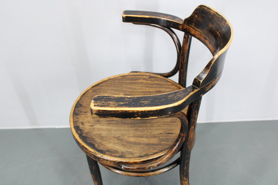 Image 1 of Chaise de bureau ou d'appoint en bois courbé, 1940S, Tchécoslovaquie