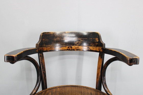 Image 1 of Chaise de bureau ou d'appoint en bois courbé, 1940S, Tchécoslovaquie