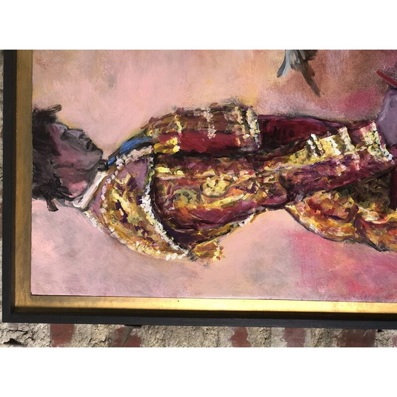 Image 1 of Peinture à l'huile vintage "Le matador" par E.Boyer Fisher 92