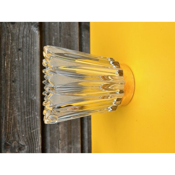 Image 1 of Vase vintage en verre moulé, 1950