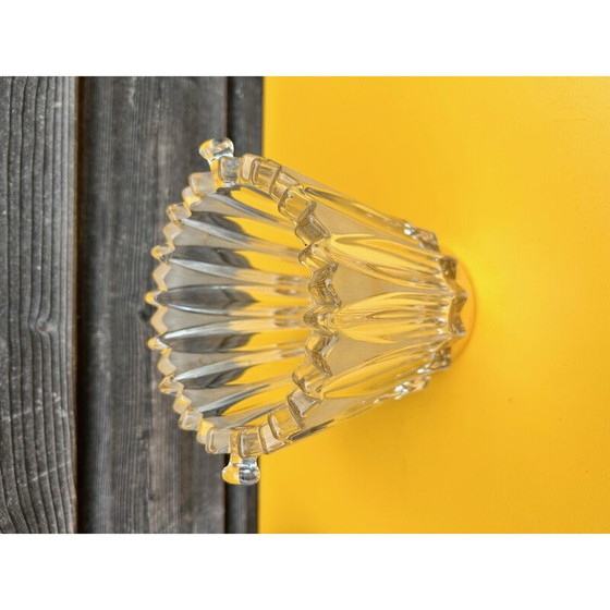 Image 1 of Vase vintage en verre moulé, 1950