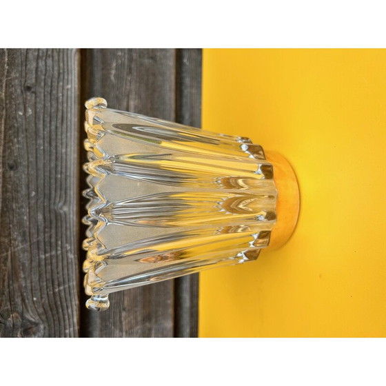 Image 1 of Vase vintage en verre moulé, 1950