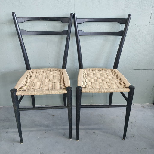 2x Chaises de cuisine vintage 1950