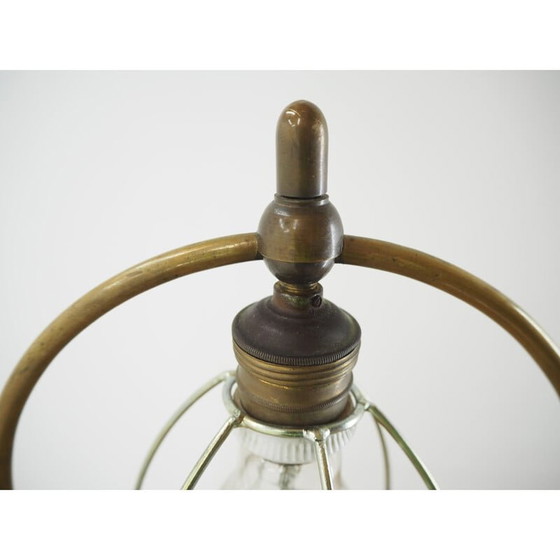 Image 1 of Lampe de table vintage Art Deco en laiton, 1930