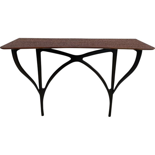 Console murale vintage en noyer par Ico Parisi