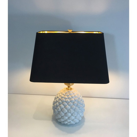 Image 1 of Lampe ananas en porcelaine, Italie 1970