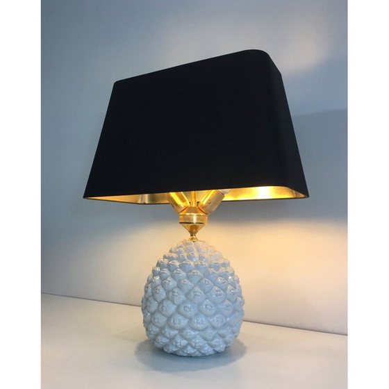 Image 1 of Lampe ananas en porcelaine, Italie 1970