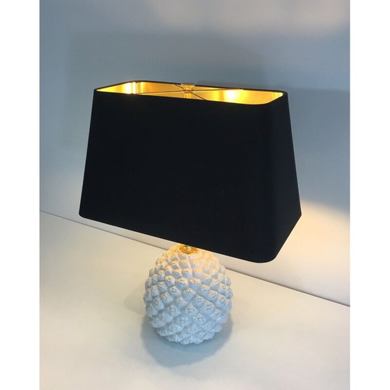 Image 1 of Lampe ananas en porcelaine, Italie 1970
