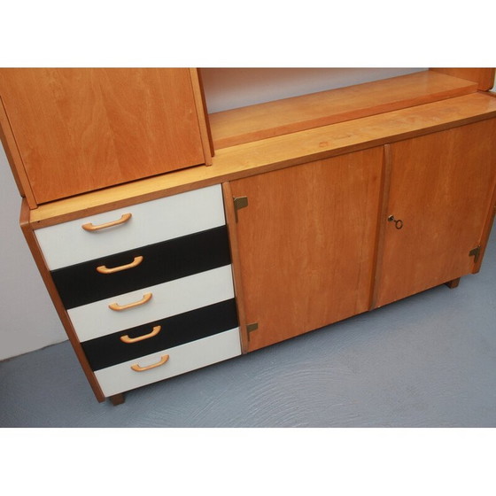 Image 1 of Secrétaire bas vintage en bois de cerisier pour Wk Furniture, Allemagne années 1950