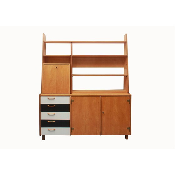 Image 1 of Secrétaire bas vintage en bois de cerisier pour Wk Furniture, Allemagne années 1950