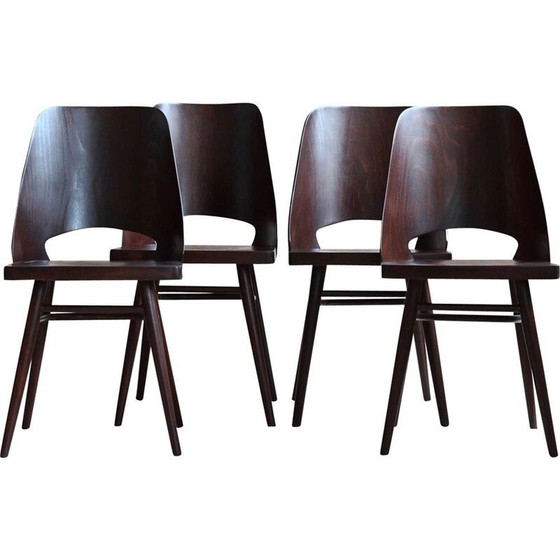 Image 1 of Ensemble de 4 chaises vintage par Radomir Hofman pour TON