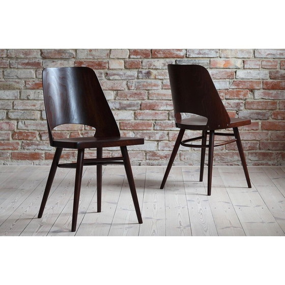 Image 1 of Ensemble de 4 chaises vintage par Radomir Hofman pour TON
