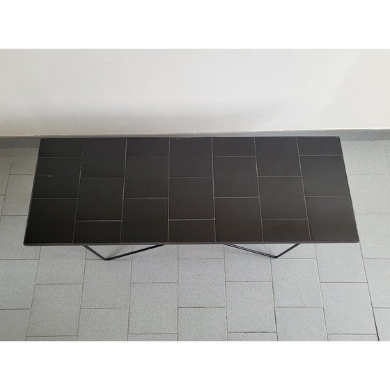 Image 1 of Table basse vintage avec plateau en céramique, 1950