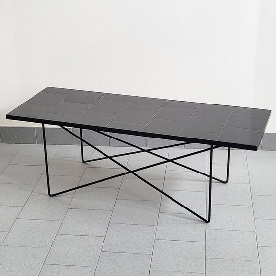 Image 1 of Table basse vintage avec plateau en céramique, 1950