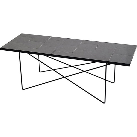 Image 1 of Table basse vintage avec plateau en céramique, 1950