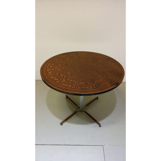 Image 1 of Table ronde réglable vintage, 1970