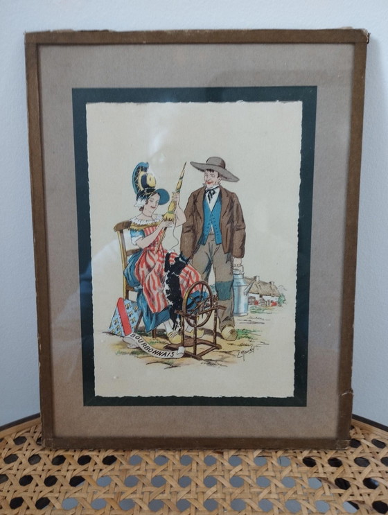 Image 1 of Ensemble De 9 Tableaux De Charme - Les Régions De France