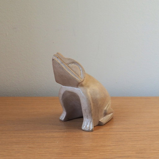 Grande grenouille vintage en pierre à savon artisanale du Kenya