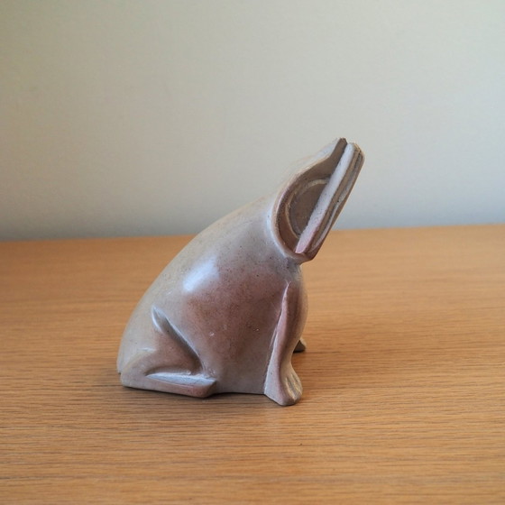 Image 1 of Grande grenouille vintage en pierre à savon artisanale du Kenya