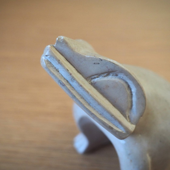 Image 1 of Grande grenouille vintage en pierre à savon artisanale du Kenya