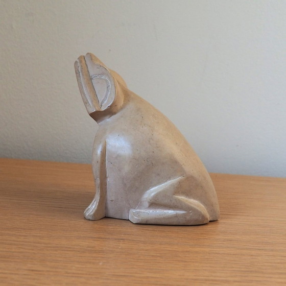 Image 1 of Grande grenouille vintage en pierre à savon artisanale du Kenya