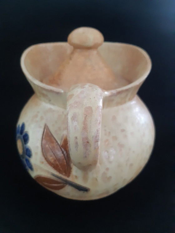 Image 1 of Pichet en céramique avec couvercle, Fernand Dubois.