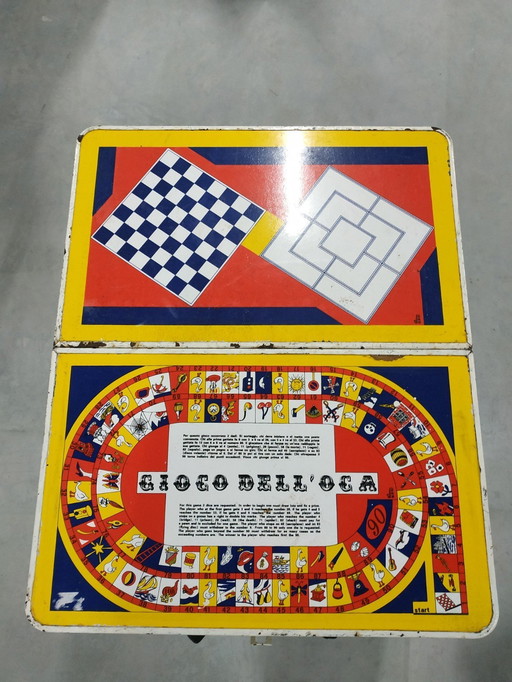 Unique Vintage Portable Game Table Spanish/English