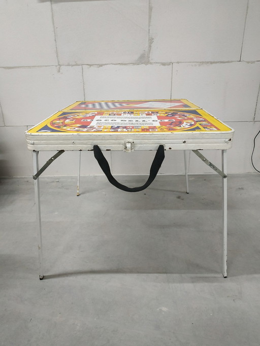 Unique Vintage Portable Game Table Spanish/English