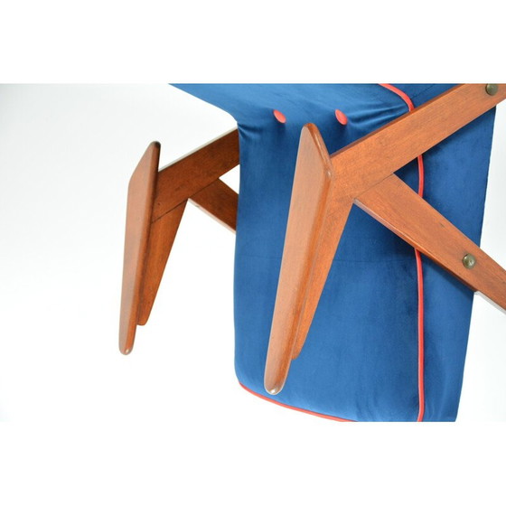 Image 1 of Fauteuil vintage Bunny bleu roi 1960s