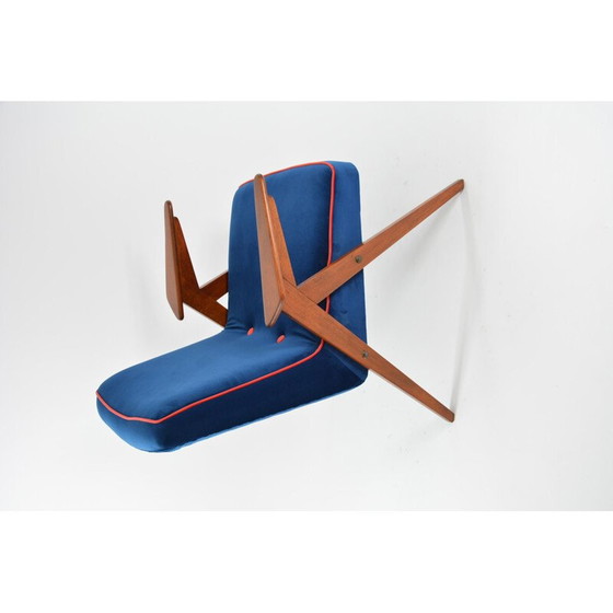 Image 1 of Fauteuil vintage Bunny bleu roi 1960s
