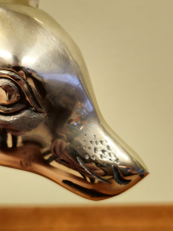 Image 1 of Grande statue de cerf Bambi en laiton