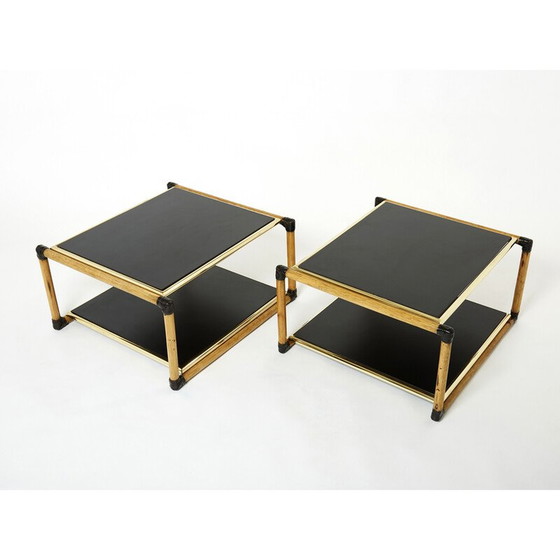 Image 1 of Paire de tables d'appoint italiennes vintage par Alberto Smania, 1970