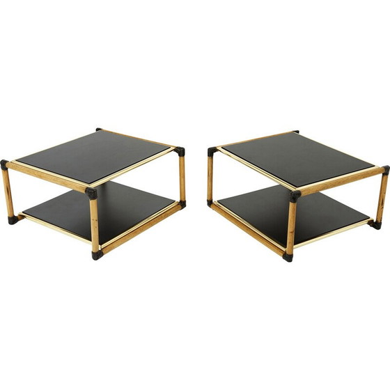 Image 1 of Paire de tables d'appoint italiennes vintage par Alberto Smania, 1970