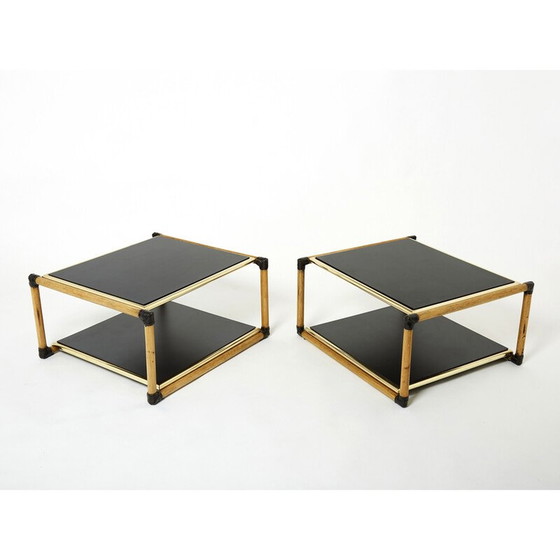 Image 1 of Paire de tables d'appoint italiennes vintage par Alberto Smania, 1970