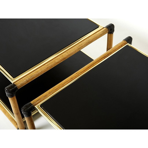 Paire de tables d'appoint italiennes vintage par Alberto Smania, 1970