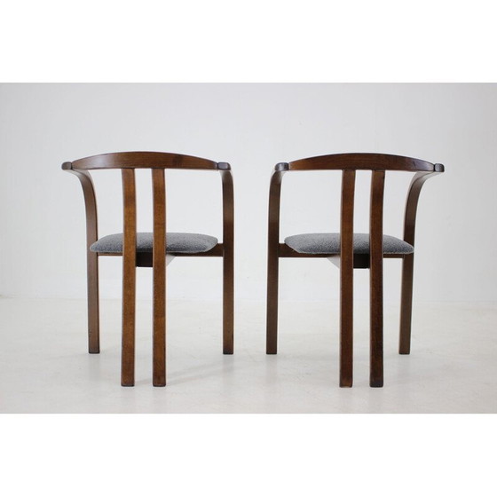 Image 1 of Chaises vintage en tissu gris de Ton, Tchécoslovaquie 1980